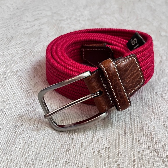 Orvis Other - Men’s Orvis woven adjustable leather trim belt